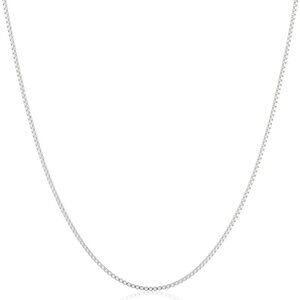 Sterling Silver Thin 0.8mm Box Chain Necklace | Available in Yellow Gold or Silv